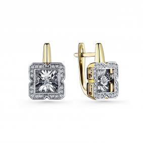 Серьги из лимонного золота GRIGORIEV с танцующим бриллиантом Г02-13-5889-31-00 Г02-13-5889-31-00 фото