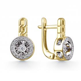 Серьги из лимонного золота GRIGORIEV Г02-13-5994-31-00 с бриллиантом Г02-13-5994-31-00 фото