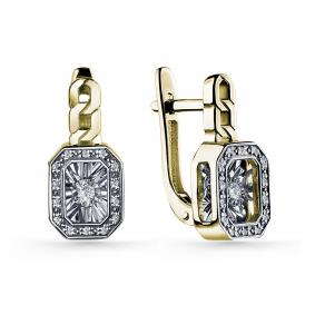 Серьги из лимонного золота GRIGORIEV Г02-13-5995-31-00 с бриллиантом Г02-13-5995-31-00 фото