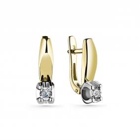 Серьги из лимонного золота GRIGORIEV Г02-13-6830-11-00-1-23 с бриллиантом Г02-13-6830-11-00-1-23 фото