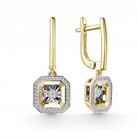 Серьги из лимонного золота GRIGORIEV с танцующим бриллиантом Г02-13-71282-31-00-1 Г02-13-71282-31-00-1 фото