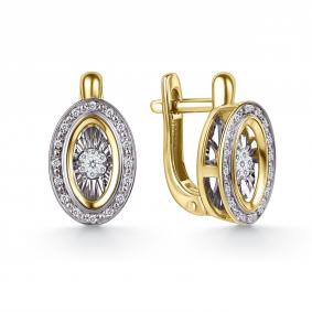 Серьги из лимонного золота GRIGORIEV с танцующим бриллиантом Г02-13-71374-31-00 Г02-13-71374-31-00 фото