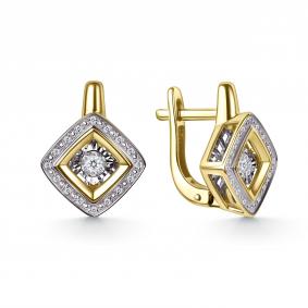 Серьги из лимонного золота GRIGORIEV с танцующим бриллиантом Г02-13-71375-31-00 Г02-13-71375-31-00 фото