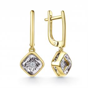 Серьги из лимонного золота GRIGORIEV с танцующим бриллиантом Г02-13-71396-31-00-1 Г02-13-71396-31-00-1 фото