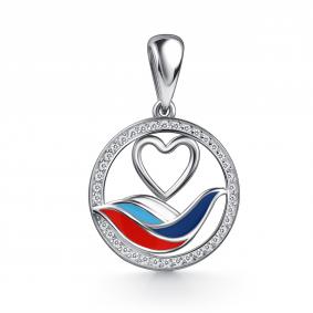 Серебряная подвеска GRIGORIEV Г03-10-01231-41-00 с фианитом Г03-10-01231-41-00 фото