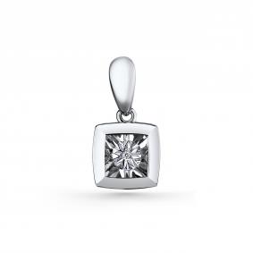 Серебряная подвеска GRIGORIEV Г03-10-5704-21-00 с бриллиантом Г03-10-5704-21-00 фото