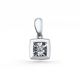 Серебряная подвеска GRIGORIEV Г03-10-5704-41-00 с фианитом Г03-10-5704-41-00 фото
