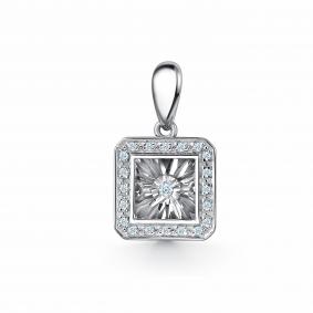 Серебряная подвеска GRIGORIEV Г03-10-5890-41-00 с фианитом Г03-10-5890-41-00 фото