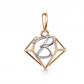 Золотая подвеска GRIGORIEV Г03-11-01337-21-00-1 с бриллиантом Г03-11-01337-21-00-1 фото