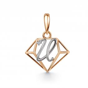 Золотая подвеска GRIGORIEV Г03-11-01337-21-00-3 с бриллиантом Г03-11-01337-21-00-3 фото