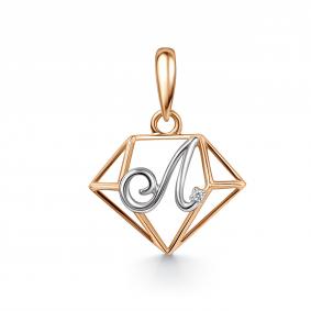 Золотая подвеска GRIGORIEV Г03-11-01337-21-00-4 с бриллиантом Г03-11-01337-21-00-4 фото