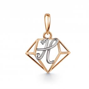 Золотая подвеска GRIGORIEV Г03-11-01337-21-00-7 с бриллиантом Г03-11-01337-21-00-7 фото