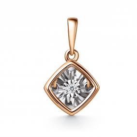 Золотая подвеска GRIGORIEV Г03-11-51200-11-00 с бриллиантом Г03-11-51200-11-00 фото