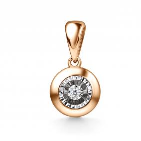 Золотая подвеска GRIGORIEV Г03-11-51219-11-00 с бриллиантом Г03-11-51219-11-00 фото