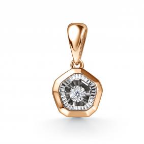 Золотая подвеска GRIGORIEV Г03-11-51280-11-00 с бриллиантом Г03-11-51280-11-00 фото