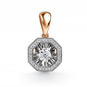 Золотая подвеска GRIGORIEV Г03-11-5628-11-00 с бриллиантом Г03-11-5628-11-00 фото