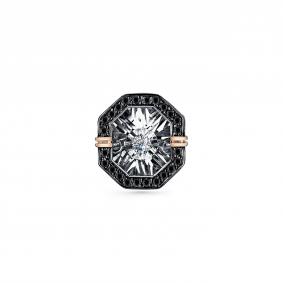 Золотая подвеска GRIGORIEV Г03-11-5630-13-00-1 с бриллиантом и чёрным бриллиантом Г03-11-5630-13-00-1 фото