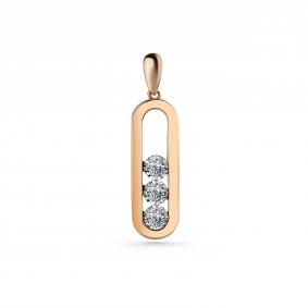 Золотая подвеска GRIGORIEV Г03-11-5821-11-00-1 с бриллиантом Г03-11-5821-11-00-1 фото