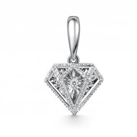 Подвеска из белого золота GRIGORIEV Г03-12-51198-31-00 с бриллиантом Г03-12-51198-31-00 фото