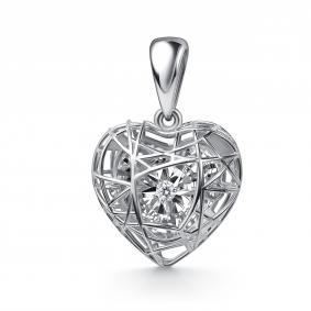 Подвеска из белого золота GRIGORIEV Г03-12-51221-11-00 с бриллиантом Г03-12-51221-11-00 фото