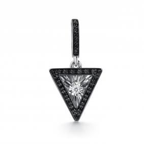 Подвеска из белого золота GRIGORIEV Г03-12-51237-13-00 с бриллиантом и чёрным бриллиантом Г03-12-51237-13-00 фото
