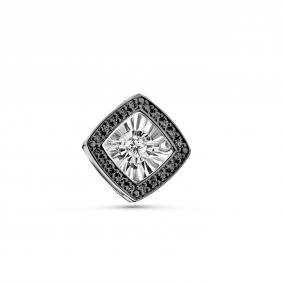 Подвеска из белого золота GRIGORIEV Г03-12-5499-13-00 с бриллиантом и чёрным бриллиантом Г03-12-5499-13-00 фото