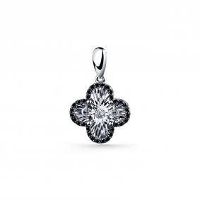 Подвеска из белого золота GRIGORIEV Г03-12-5675-13-00 с бриллиантом и чёрным бриллиантом Г03-12-5675-13-00 фото