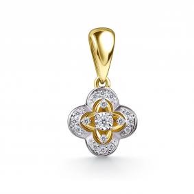 Подвеска из лимонного золота GRIGORIEV Г03-13-51113-31-00 с бриллиантом Г03-13-51113-31-00 фото