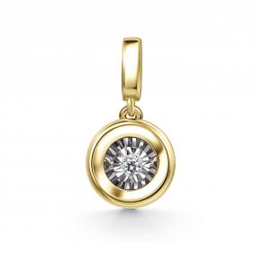 Подвеска из лимонного золота GRIGORIEV Г03-13-51127-11-00 с бриллиантом Г03-13-51127-11-00 фото