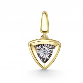 Подвеска из лимонного золота GRIGORIEV Г03-13-51129-11-00 с бриллиантом Г03-13-51129-11-00 фото