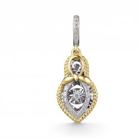 Подвеска из лимонного золота GRIGORIEV Г03-13-51133-31-00 с бриллиантом Г03-13-51133-31-00 фото