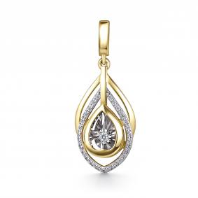 Подвеска из лимонного золота GRIGORIEV Г03-13-51137-31-00 с бриллиантом Г03-13-51137-31-00 фото