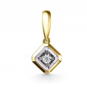 Подвеска из лимонного золота GRIGORIEV Г03-13-51197-11-00 с бриллиантом Г03-13-51197-11-00 фото