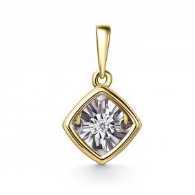 Подвеска из лимонного золота GRIGORIEV Г03-13-51200-11-00 с бриллиантом Г03-13-51200-11-00 фото