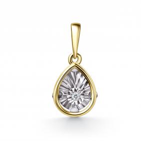 Подвеска из лимонного золота GRIGORIEV Г03-13-51202-11-00 с бриллиантом Г03-13-51202-11-00 фото