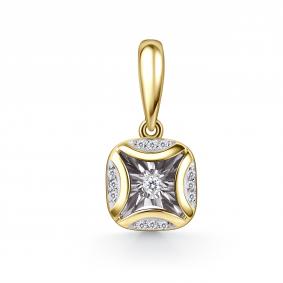 Подвеска из лимонного золота GRIGORIEV Г03-13-51206-31-00 с бриллиантом Г03-13-51206-31-00 фото