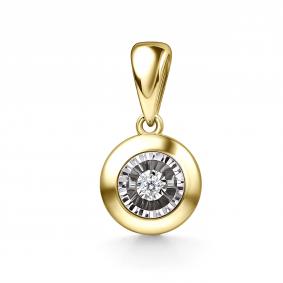 Подвеска из лимонного золота GRIGORIEV Г03-13-51219-11-00 с бриллиантом Г03-13-51219-11-00 фото