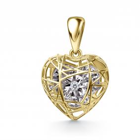 Подвеска из лимонного золота GRIGORIEV Г03-13-51221-11-00 с бриллиантом Г03-13-51221-11-00 фото