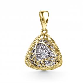 Подвеска из лимонного золота GRIGORIEV Г03-13-51222-11-00 с бриллиантом Г03-13-51222-11-00 фото