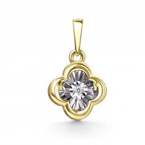 Подвеска из лимонного золота GRIGORIEV Г03-13-51229-11-00 с бриллиантом Г03-13-51229-11-00 фото