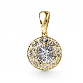 Подвеска из лимонного золота GRIGORIEV Г03-13-51235-11-00 с бриллиантом Г03-13-51235-11-00 фото