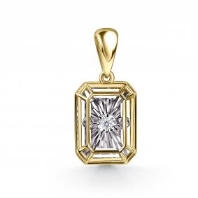 Подвеска из лимонного золота GRIGORIEV Г03-13-51279-11-00 с бриллиантом Г03-13-51279-11-00 фото