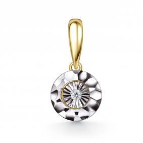 Подвеска из лимонного золота GRIGORIEV Г03-13-51289-11-00-2 с бриллиантом Г03-13-51289-11-00-2 фото
