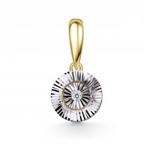 Подвеска из лимонного золота GRIGORIEV Г03-13-51289-11-00 с бриллиантом Г03-13-51289-11-00 фото