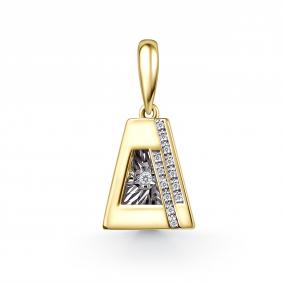 Подвеска из лимонного золота GRIGORIEV Г03-13-51323-31-00 с бриллиантом Г03-13-51323-31-00 фото