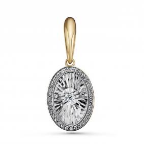 Подвеска из лимонного золота GRIGORIEV Г03-13-5498-31-00 с бриллиантом Г03-13-5498-31-00 фото