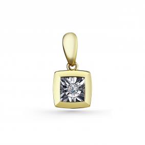 Подвеска из лимонного золота GRIGORIEV Г03-13-5704-11-00 с бриллиантом Г03-13-5704-11-00 фото