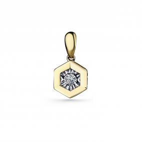Подвеска из лимонного золота GRIGORIEV Г03-13-5745-11-00 с бриллиантом Г03-13-5745-11-00 фото