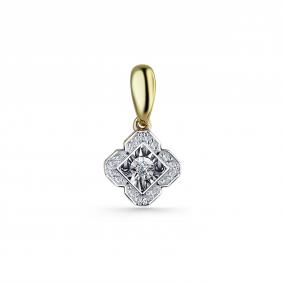 Подвеска из лимонного золота GRIGORIEV Г03-13-5904-31-00 с бриллиантом Г03-13-5904-31-00 фото