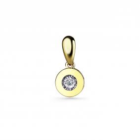 Подвеска из лимонного золота GRIGORIEV Г03-13-5916-11-00 с бриллиантом Г03-13-5916-11-00 фото